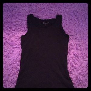Lacey black tank top
